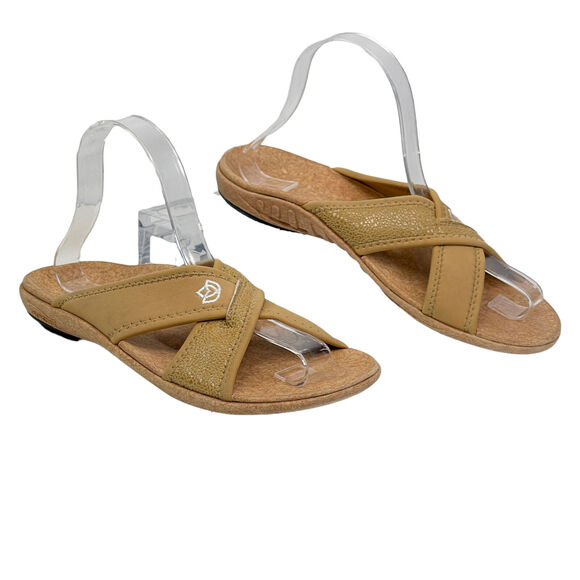 Spenco Flip Flop Slide Sandal SZ 7 Women's Brown Open Toe Slip On Casual Flat - Picture 1 of 10